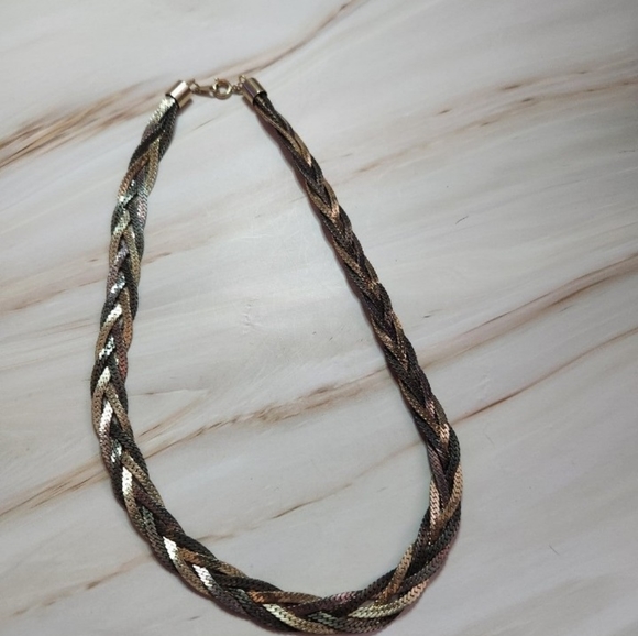 Vintage Multi Tone Serpent Chain Necklace - Picture 8 of 8